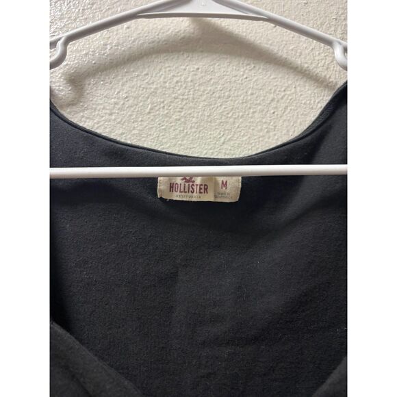 Hollister Babydoll Mini Dress Women's size medium Black Preppy y2k Fit and Flare - Picture 4 of 4